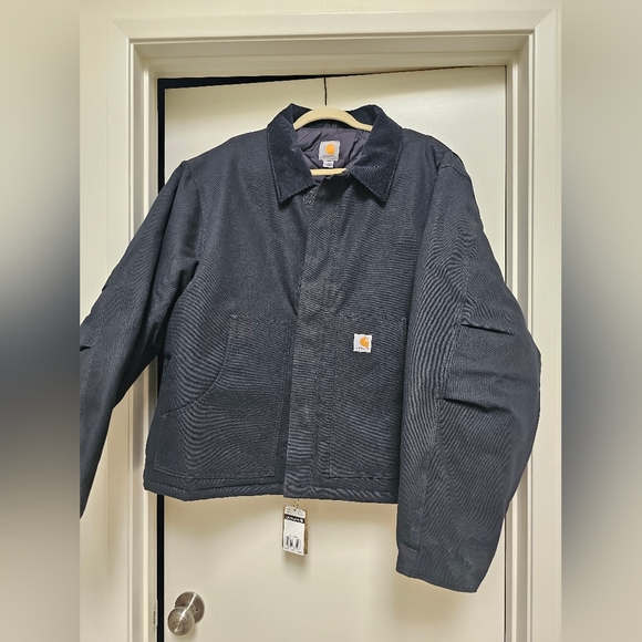 Black Arctic Quilt Duck Traditional Work Jacket by Carhartt 2XL - Picture 9 of 10